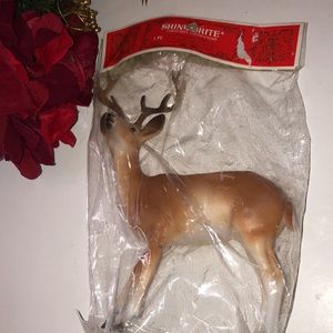SHINYBRITE REINDEER VINTAGE SHINY BRITE DEER IN PACKAGE SHINY BRITE CHRISTMAS